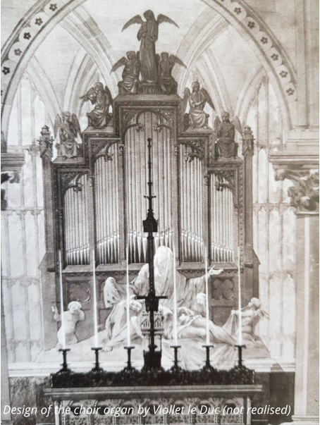 Design of the choir organ by Viollet le Duc (not realised)